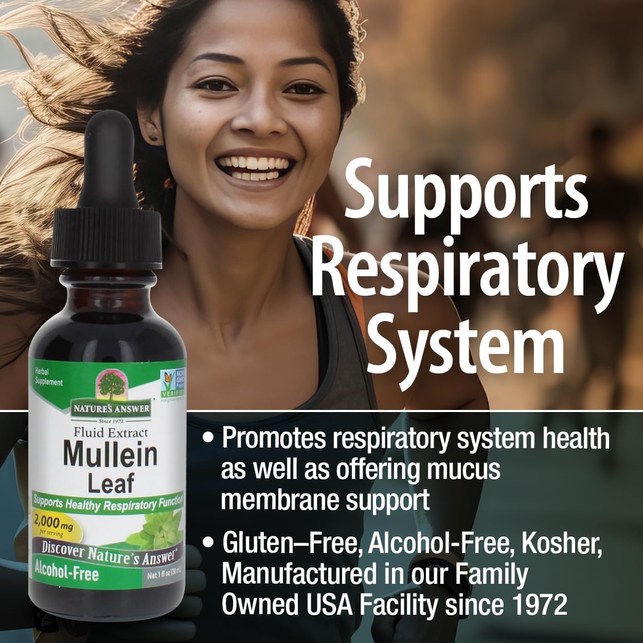 Nature’s Answer Mullein Leaf Extract Alcohol-Free Liquid - 30ml