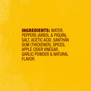 Cholula Original Hot Sauce ingredients label 360ml