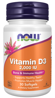 NOW Vitamin D3 400 IU 1000 IU 2000 IU 5000 IU - Softgel and Chewable