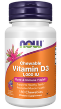 Vitamine D3 NOW 400 UI 1000 UI 2000 UI 5000 UI - Capsules molles et à mâcher