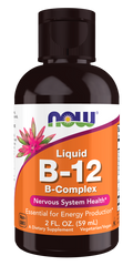 NOW Complexe liquide de vitamine B-12 1000 mcg avec vitamines B - 59 mL