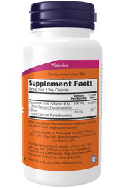 Pantothenic Acid 500 mg Veg Capsules