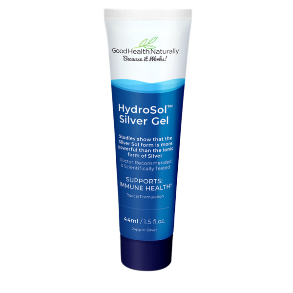 Front image: Good Health Naturally Hydrosol Silver gel topical skincare tube 44ml