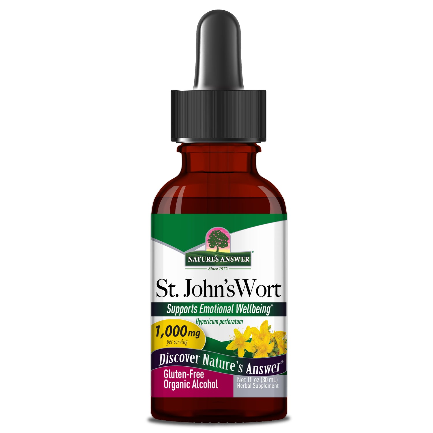 Nature’s Answer St. John’s Wort Flowering Tops Liquid Extract 30ml bottle front view