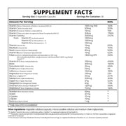 Supplement facts & ingredients image: Good Health Naturally Active Life supplement facts vitamins minerals capsules 180 count