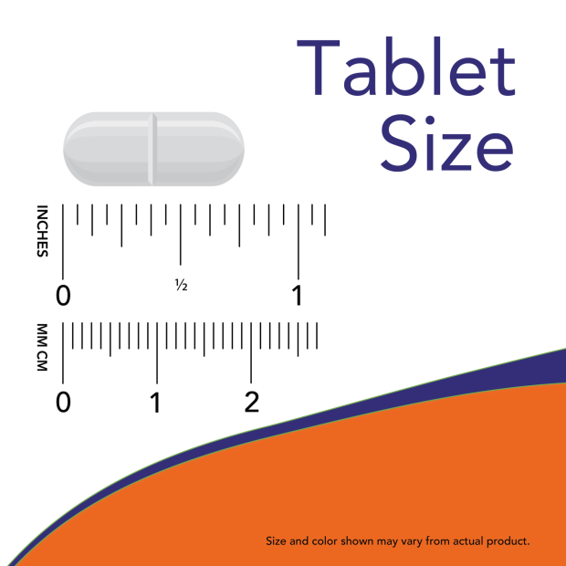 Supplement size and details of NOW Magnesium Glycinate bottle, showing vegetarian and quality seals.