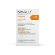 Bio-Kult Everyday supplement facts and ingredients label 120 capsules on white background