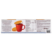 Le Chic Pâtissier Original Stroopwafels, box packaging, caramel flavour, 1.26kg, 40 waffles, ingredients and allergen information & barcode