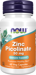 NOW Zinc Picolinate 50 mg - Complément Minéral Essentiel - Capsules Végétales