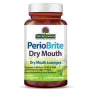 Nature’s Answer PerioBrite dry mouth lozenges lemon lime flavour 100 count bottle front label