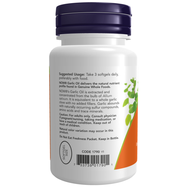 Now Foods Garlic Oil 1500 mg Softgels