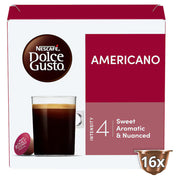 Nescafé Dolce Gusto Americano coffee capsules prepared black coffee cup 16 pods