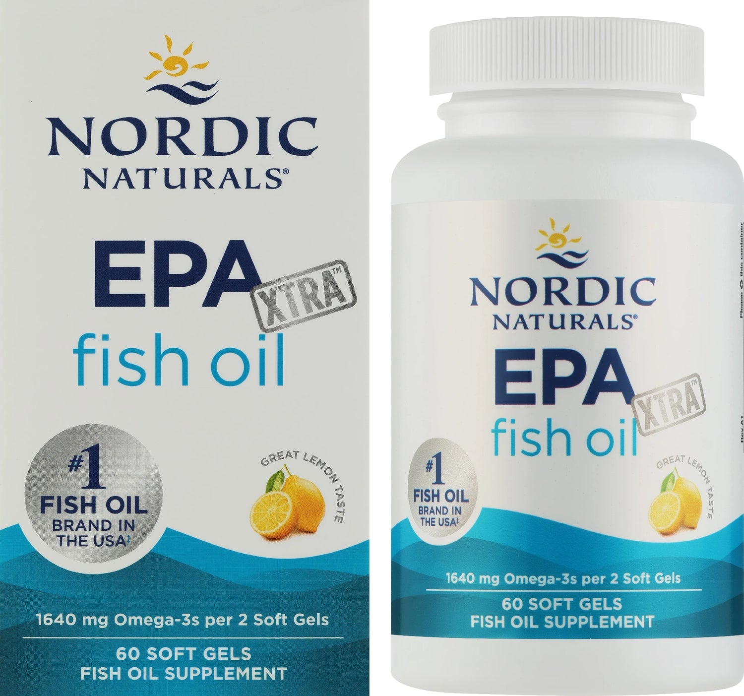 Nordic Naturals EPA Xtra Fish Oil 60 Soft Gels Pack of 2
