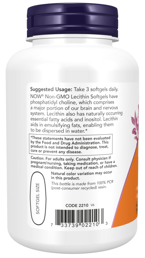 Now Foods Lecithin 1200 mg Softgels