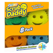 Scrub Daddy Colors FlexTexture Scrubbers 8 pack assorted cleaning scrubbers