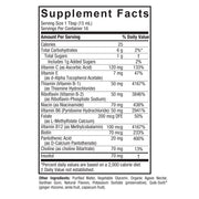 Nature's Answer Liquid Vitamin B-Complex Tangerine 240ml supplement facts and directions