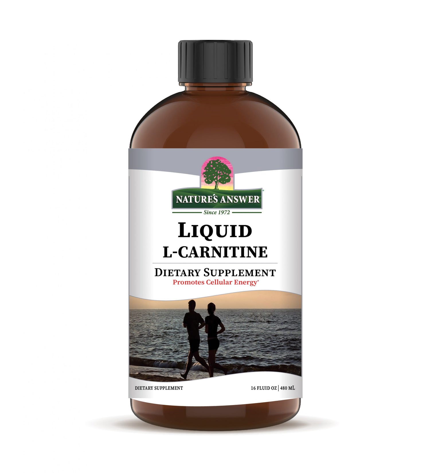 Nature's Answer Liquid L-Carnitine Raspberry 480ml vegan supplement front label