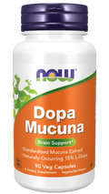 NOW Mucuna Pruriens Extract - Standardized 15% L-Dopa - Veg Capsules