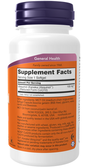 Now Foods Ubiquinol 100 mg Softgels