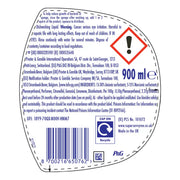 Fairy Antibacterial Eucalyptus Washing Up Liquid 900ml packaging showing ingredients and product information & barcode