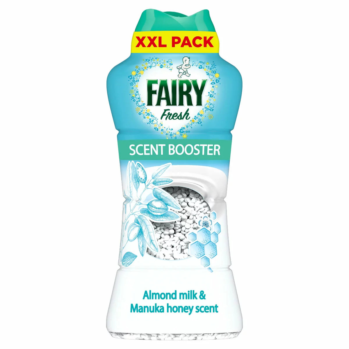 Fairy Fresh In-Wash Scent Booster Beads Almond Milk and Manuka Honey bottle 735g