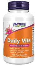 NOW Daily Vits Multivitamines et minéraux avec lutéine et lycopène en capsule végétale