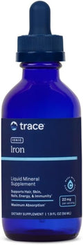 Gouttes liquides de fer ionique Trace Minerals 22 mg - 56 ml