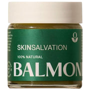 Front image: Balmonds Skin Salvation Moisturising Balm 30ml jar natural skincare balm packaging