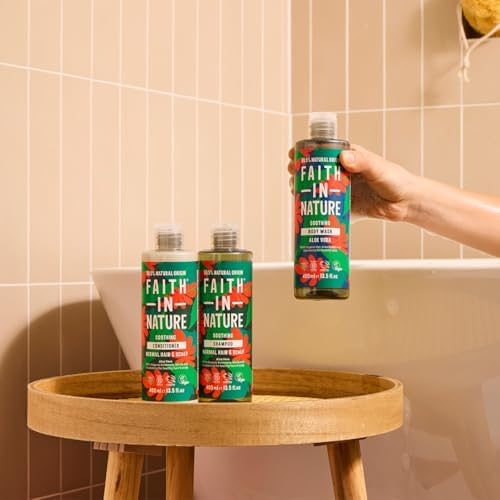 Faith In Nature Soothing Aloe Vera Body Wash 400ml bottle for everyday bath and shower care