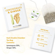 NutraTea Lemongrass & Ginger Herbal Tea 20 Tea Bags