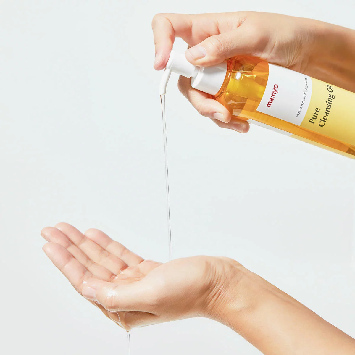 Ma:nyo cleansing oil application oil to milk texture skincare