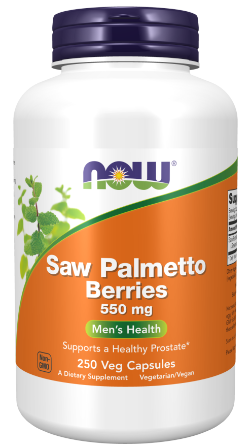 Now Foods Saw Palmetto Berries 550 mg Veg Capsules