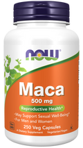NOW Maca 500 mg Veg Capsules, Peruvian Root for Energy & Vitality