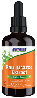 NOW Pau D'Arco Herbal Extract Liquid Drops, 59mL