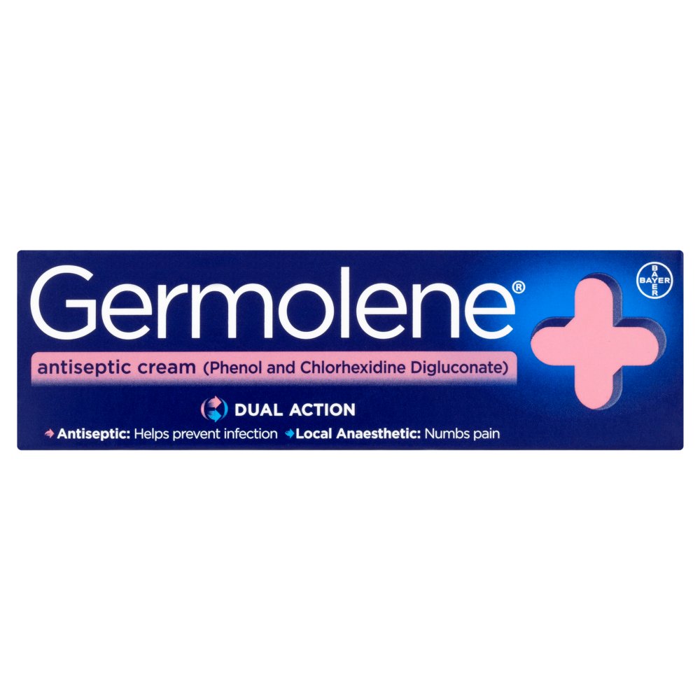 Germolene Antiseptic Cream Dual Action 30g box packaging