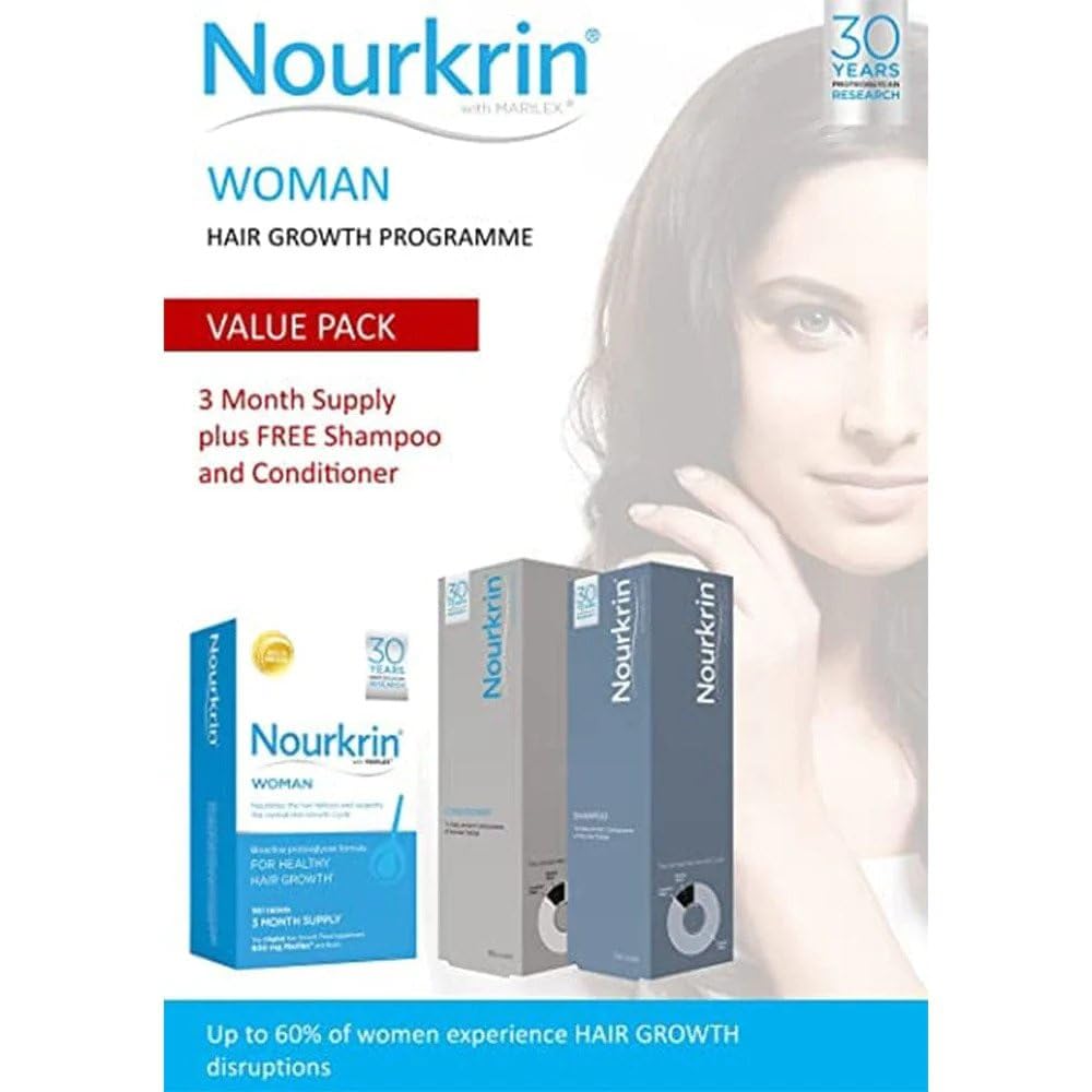 Nourkrin Woman Hair Care Programme Tablets Shampoo Conditioner Set