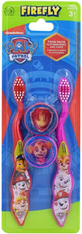 Brosses à dents Firefly Pat’ Patrouille pour enfants 3+ pack double avec capuchons