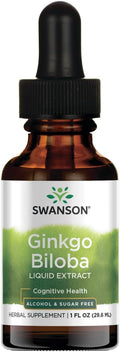 Extrait liquide de Ginkgo Biloba Swanson sans alcool ni sucre – 29,6 ml