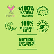 Original Source Zingy Lime Shower Gel 250ml ingredients label with lime essential oil