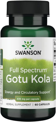 Swanson Full Spectrum Gotu Kola 435mg 60 Capsules Pack of 2