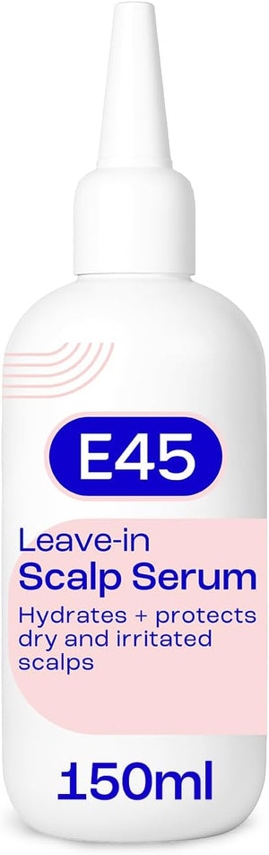 E45 Leave-In Scalp Serum fragrance free scalp care bottle for dry sensitive scalp 150ml