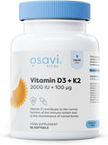 Osavi Vitamin D3 2000IU & K2 100μg (MK-7) in MCT Oil - 60 Softgels