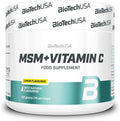 BiotechUSA Poudre MSM & Vitamine C - Saveur Citron, Pot de 150g