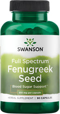 Graines de Fenugrec Swanson 90 capsules | 610 mg | Soutien glycémie  