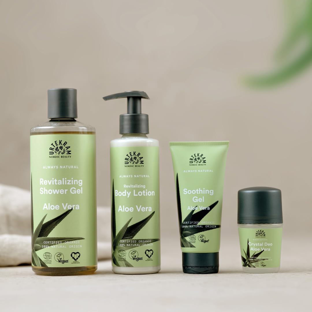 Urtekram Soothing Aloe Vera Gel with Hyaluronic Acid 100ml tube for everyday skincare routine
