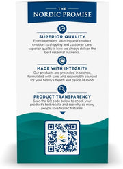 Supplement facts label for Nordic Naturals probiotic with 13 strains and prebiotics.