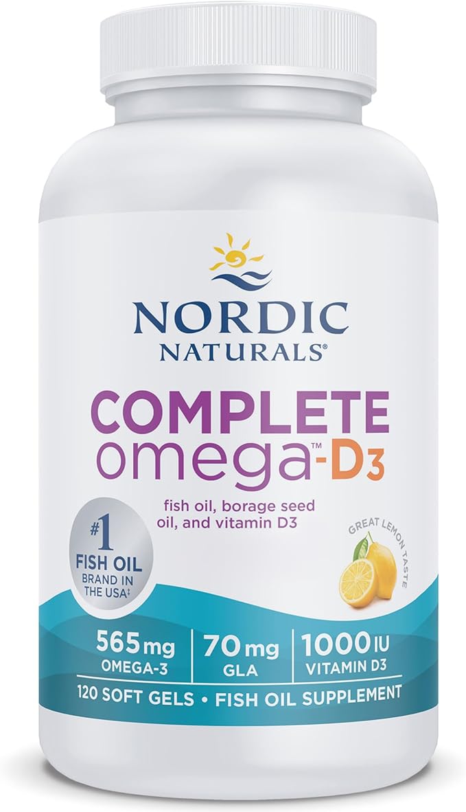 Nordic Naturals Complete Omega-D3 Softgels - Lemon Flavour - 1000 IU D3