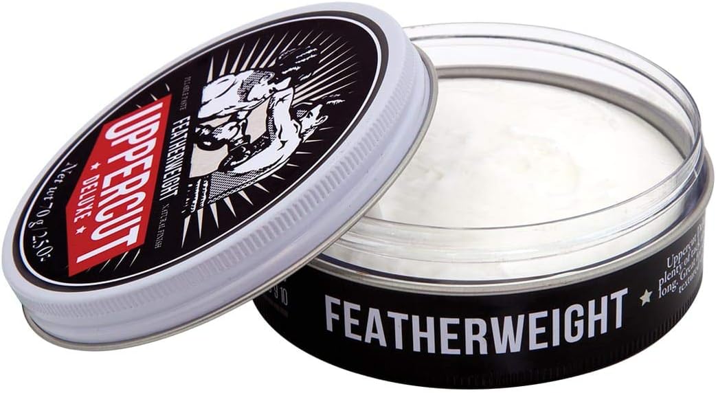 Open image: Uppercut Deluxe Featherweight Fiber Paste 70g jar firm hold styling paste packaging