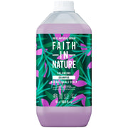 Faith In Nature Lavender & Geranium Balancing Shampoo Refill, 5 litre refill bottle packaging, lavender and geranium, 5L