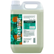 Faith In Nature Coconut Hydrating Shampoo Refill, 5 litre refill bottle packaging, coconut, 5L, ingredients & barcode